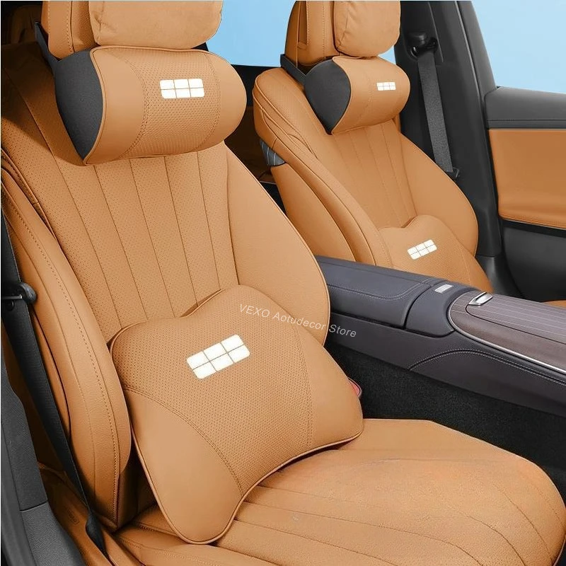 For Geely Galaxy M9 L7 L6 EX5 Starship 7 Car Neck Pillow Lumbar Support Electric Car Long Driving Seat Waist Comfort Accessories