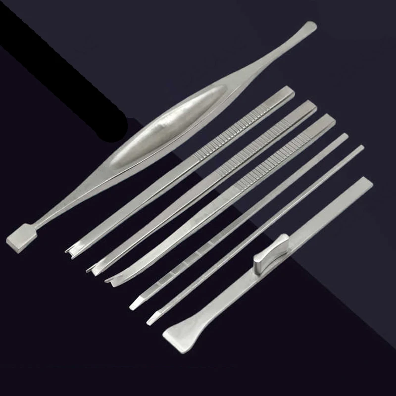 สิ่วกระดูกด้ามกลมสแตนเลส มีดกระดูก เครื่องมือจมูก แบบพลั่ว