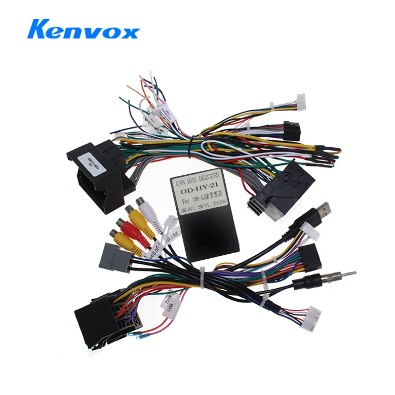 Android Car Radio Stereo GPS Canbus Decoder for Hyundai Rohens Genesis Coupe 2008-2013 wire harness plug power cable adapter