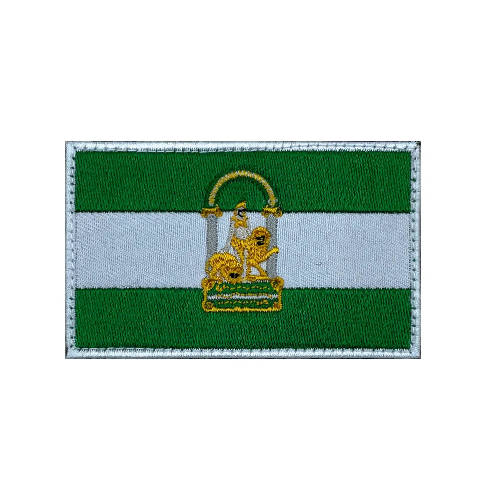 إسبانيا أستورياس الأندلس الأندلس غاليسيا فالنسيا كاتالونيا جزر الكناري المطرزة الأعلام الإسبانية بقع يزين شارات