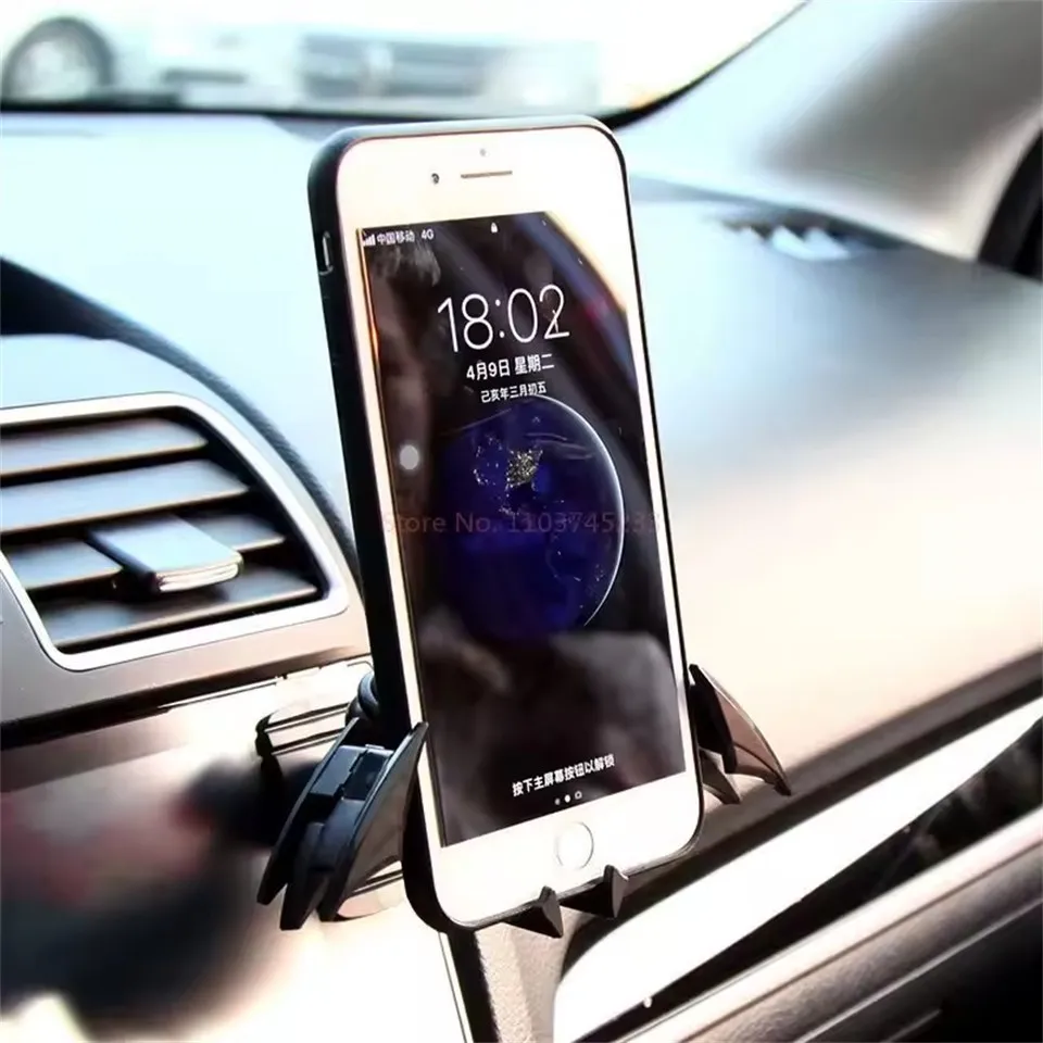 Bat herói design suporte do telefone nova chegada tipo fivela de gravidade suportes do telefone do carro saída ar suporte navegação adequado para iphone