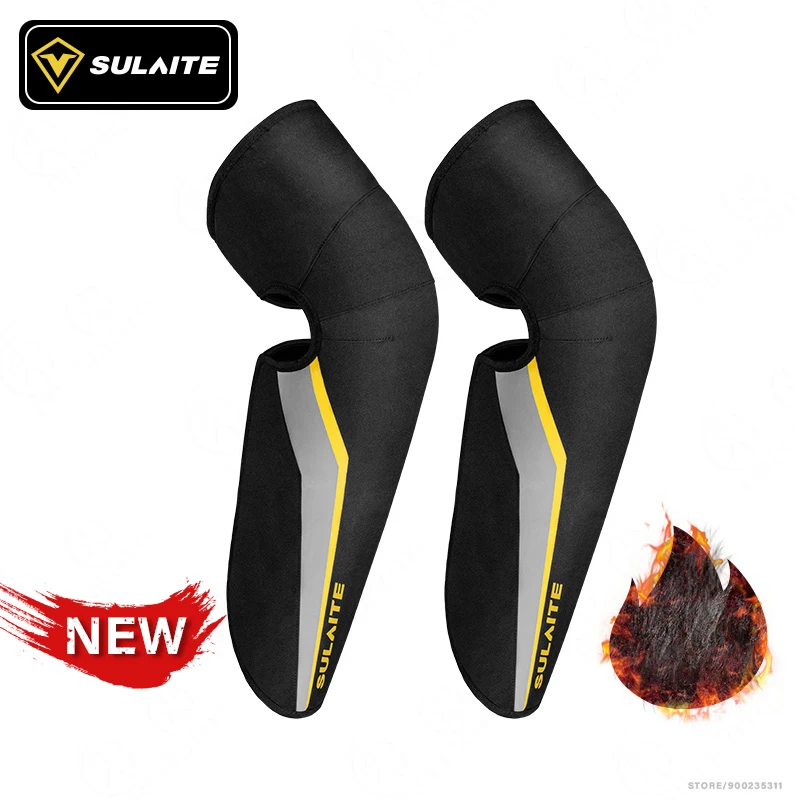 SULAITE Winter Motorcycle Knee Pads Warm Motocross Knee Protector Guard Moto Knee Protector Protective Gear Motorbike Ridng Knee