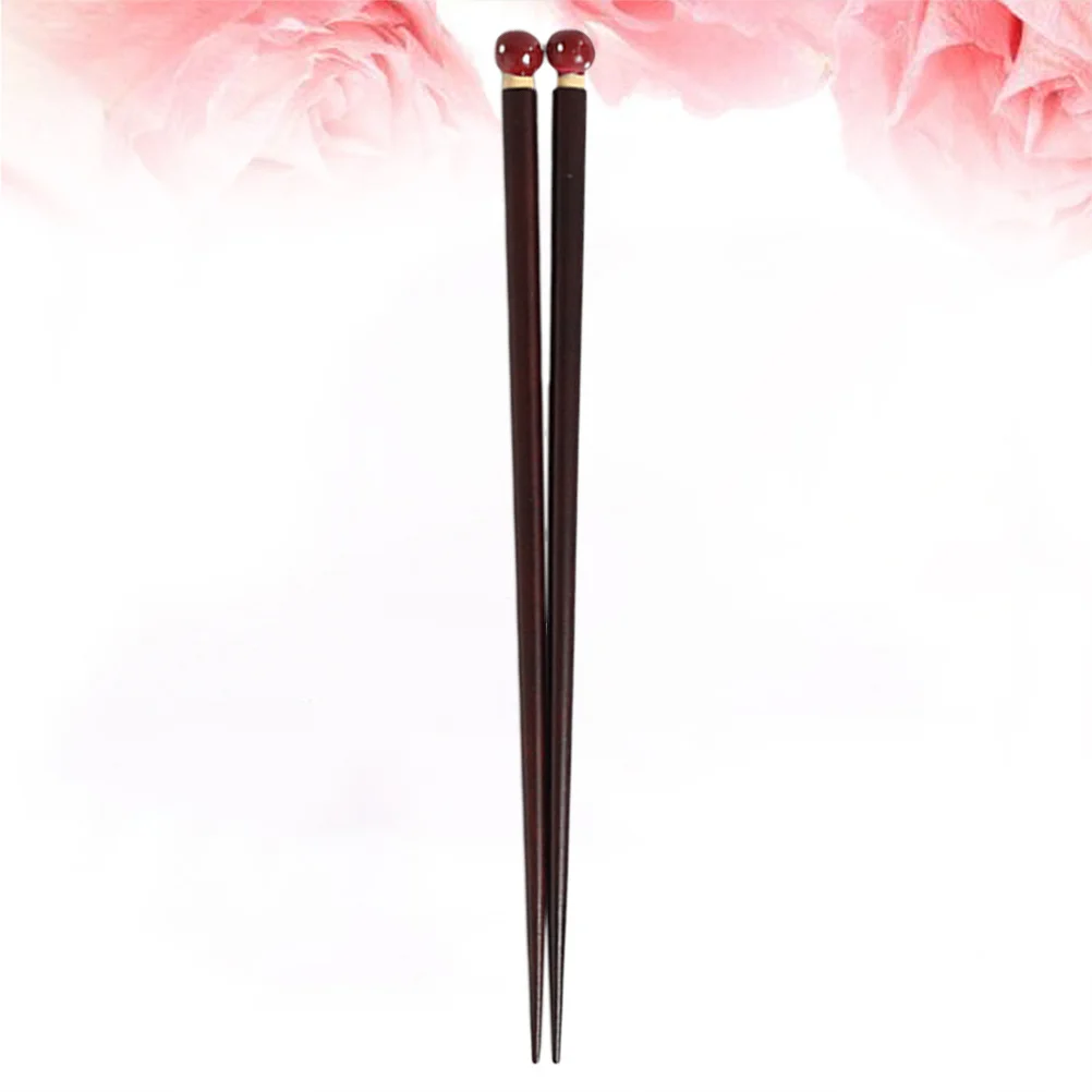 

1pcs Solid Wood Chopsticks Japanese Style Thin Tip Reusable For Rice Vegetables Meat Smooth Kitchen Dining Tools