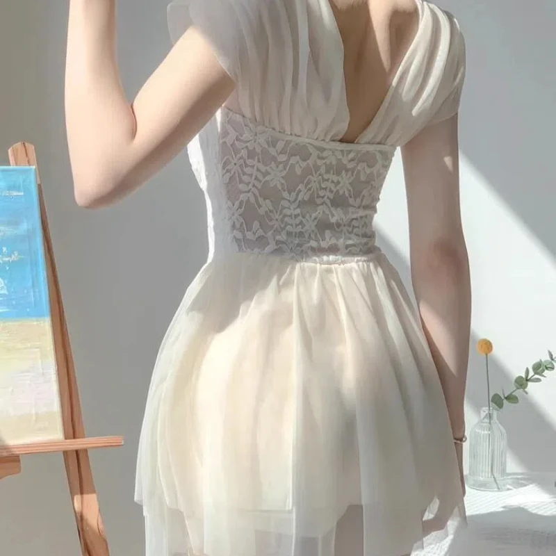 Women's Summer One-piece Swimsuits Slim Sexy and Pure Style New Fairy-style Hot Spring Swimsuit