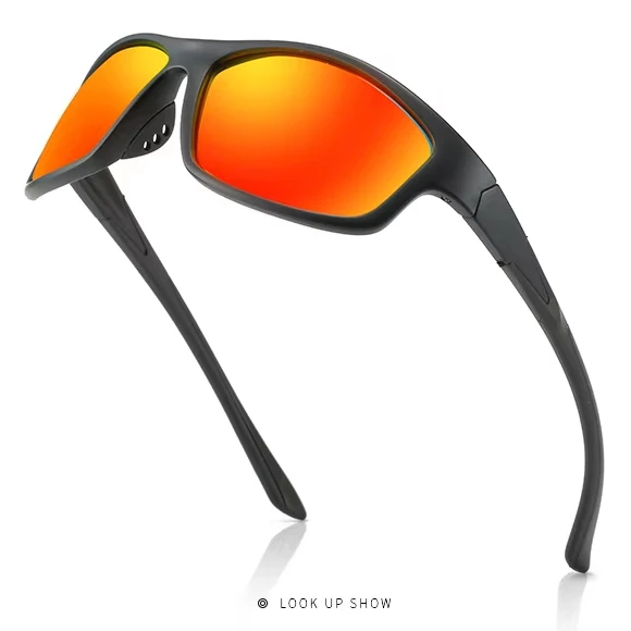Hot selling：Men's Logo HD Polarized Sunglasses Europe United States Cool Colors Light Weight UV400 Optical Windproof for