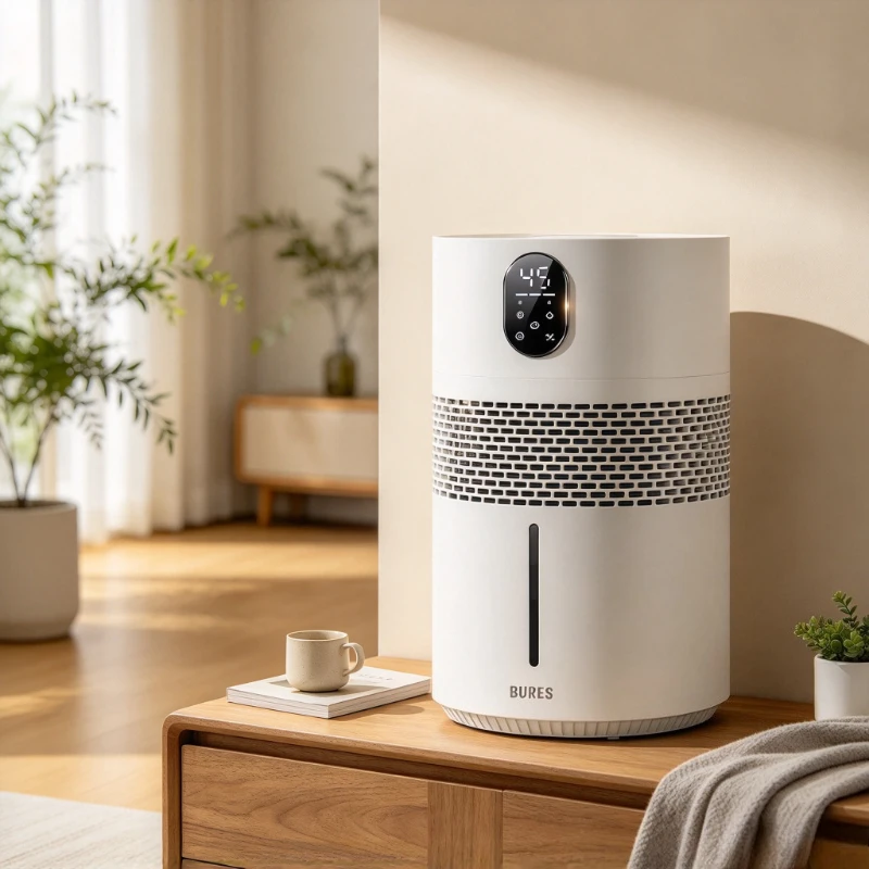 500mL/h Evaporative Humidifier, Mist Free Air Moisture Machine with UV Light System for Bedroom Nursery Office Home Daily Use