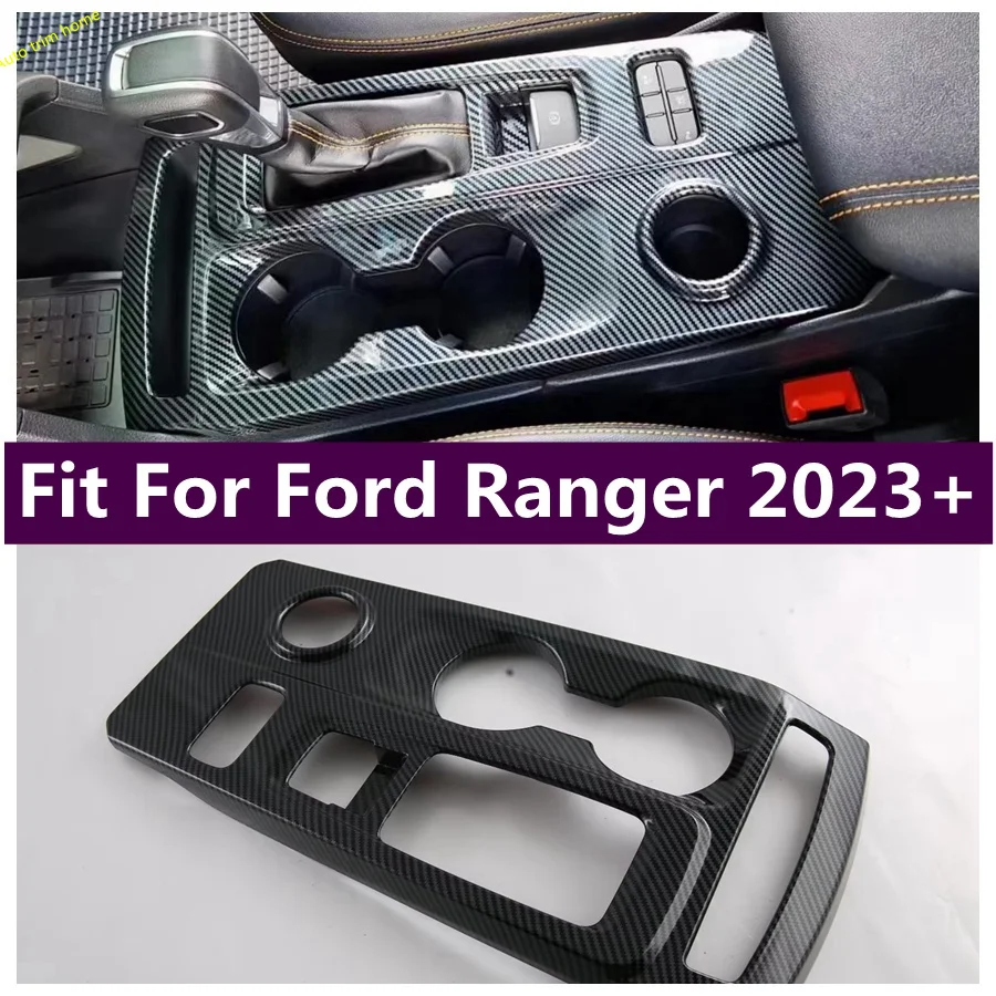 

Transmission Shift Gear Box Decoration Panel Frame Cover Trim For Ford Ranger 2023 2024 Carbon Fiber Car Interior Accessories