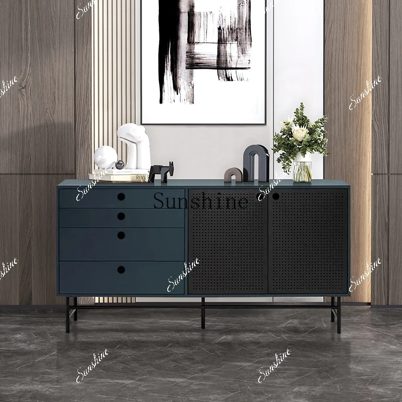 Italian light luxury solid wood dining side/minimalist living room storage/home creative high-end door cabinet  FT