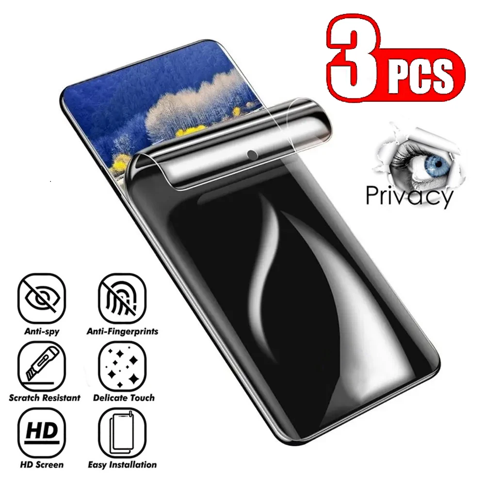 3 قطعة هيدروجيل الخصوصية لـ Realme GT2 Pro GT Globa Neo Flash GT2 Explorer Master Edition واقي شاشة مضاد للتجسس