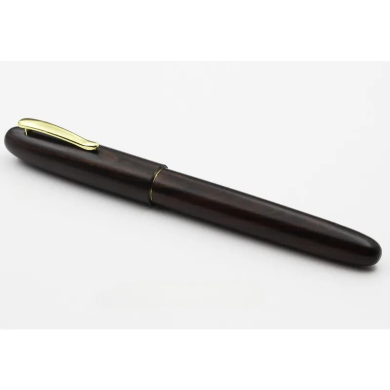 Vintage Hand Polished Ebony Fountain Pen Luxury Rollerball Pen 0.5mm Black Refill School Student Writing Gel Pens Stationery