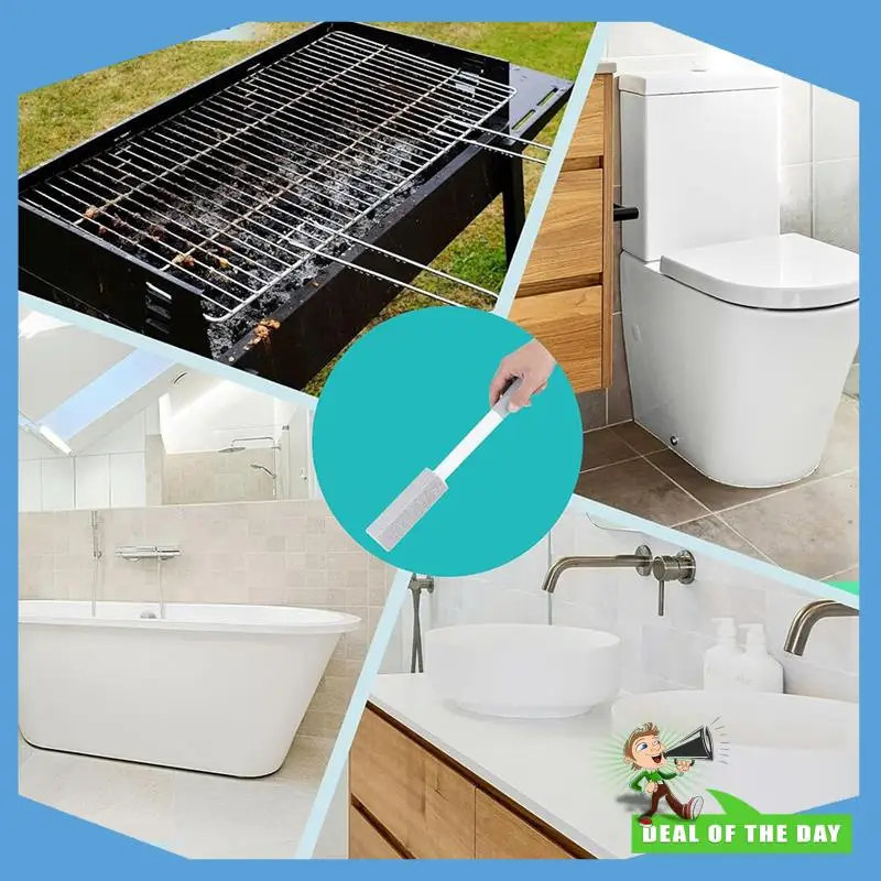 24-Hour Delivery Toilet Bowl Cleaner, 4PCS Pumice Stone With Extra Long Handle, 1 For Cleaning Handle For Toilets