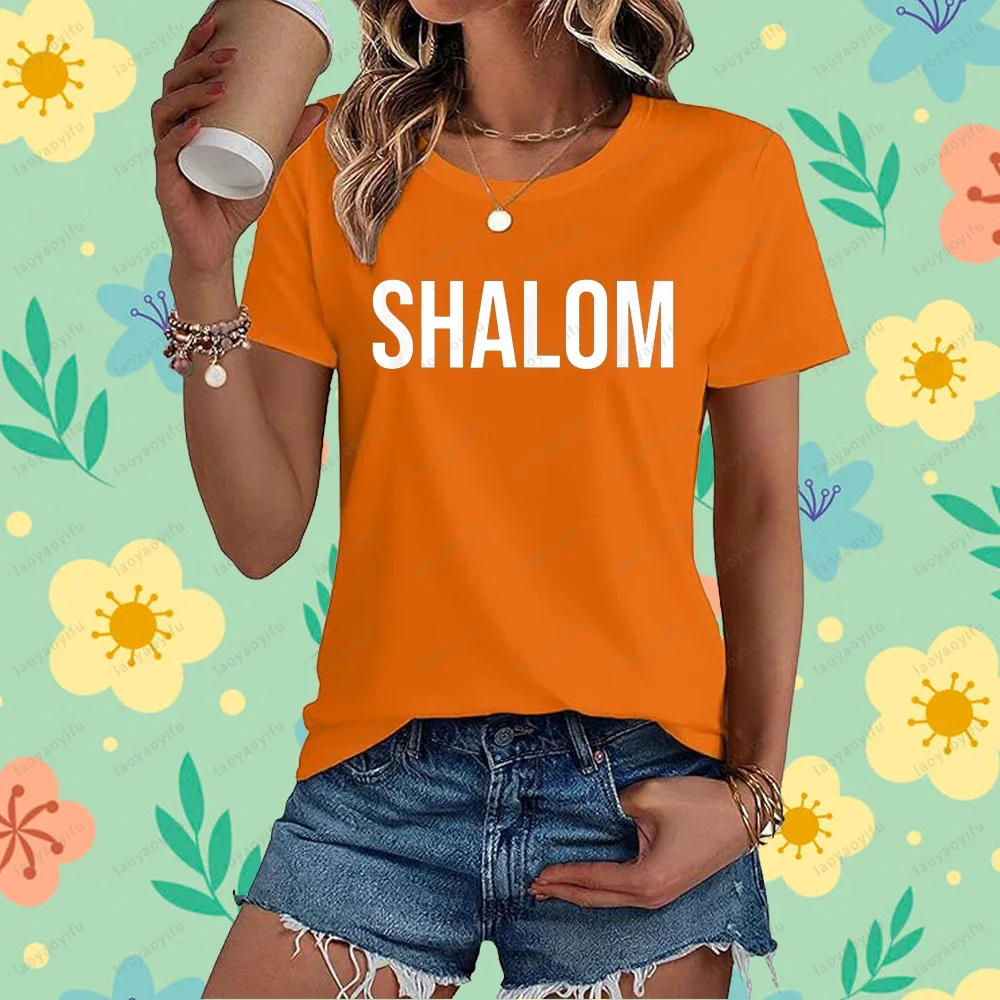 Peace Jesus Christ Christian Jewish Shalom Printed T-shirt Casual Fashion Loose Harajuku Streetwear Summer Short Sleeve Man Tees