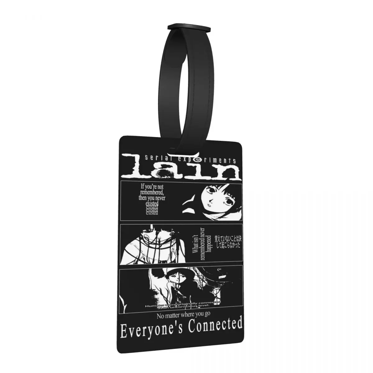 

Serial Experiments Lain Luggage Tags Suitcase Accessories Travel Portable Baggage Boarding Tag Label Holder ID Name Address