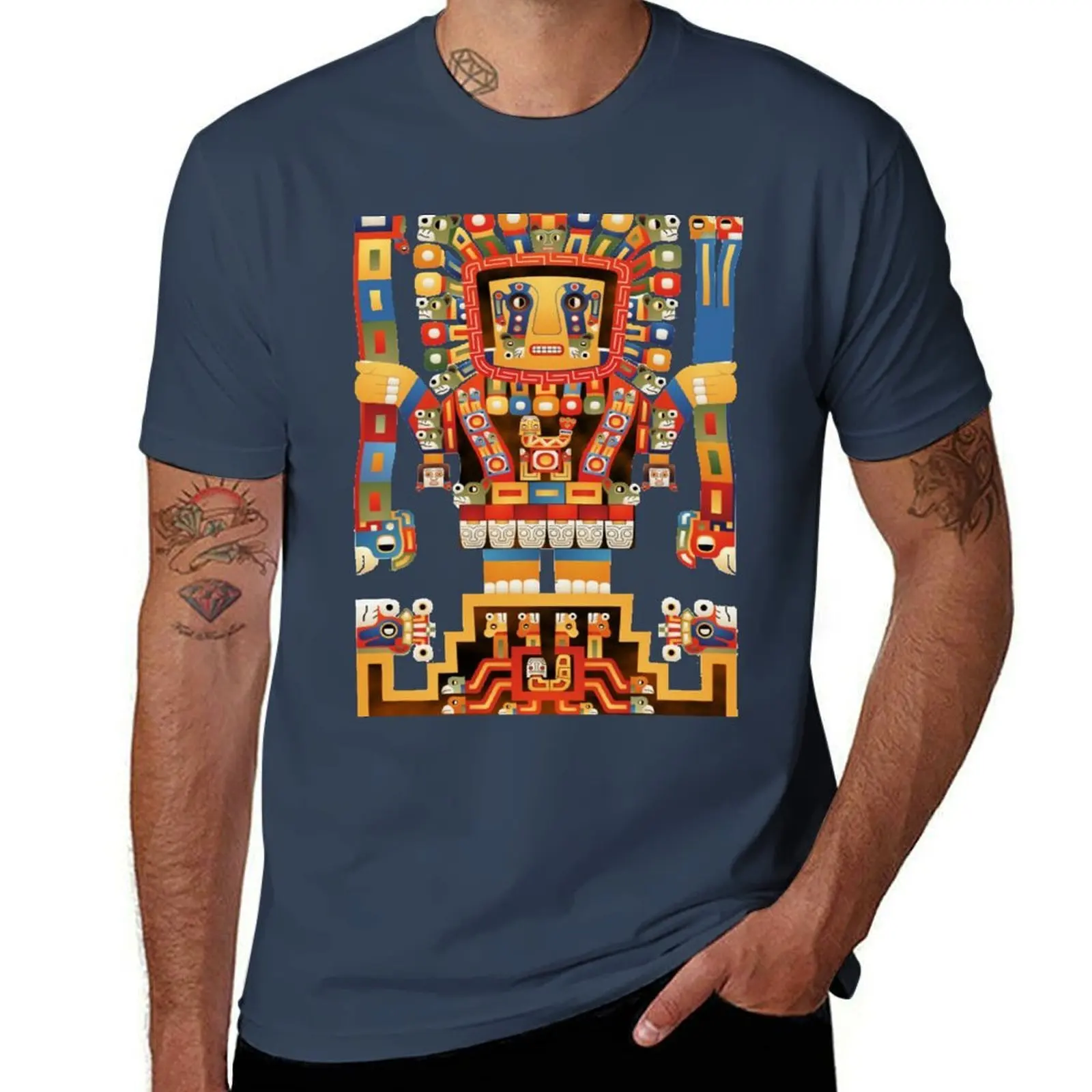 

Viracocha Inca Mythology T-Shirt Plus Size Loose Short Sleeve Top