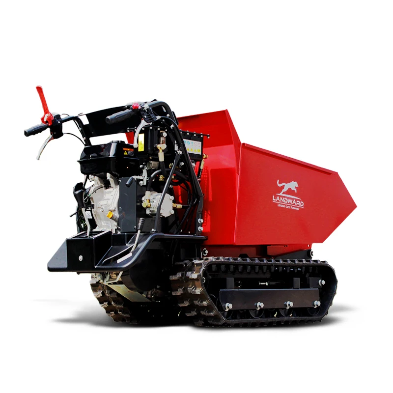 Made In China High Power Small Dump Truck Gasoline 500 KG Mini Dumper Tiny Hydraulic Crawler Dumper Truck Customized For Sale