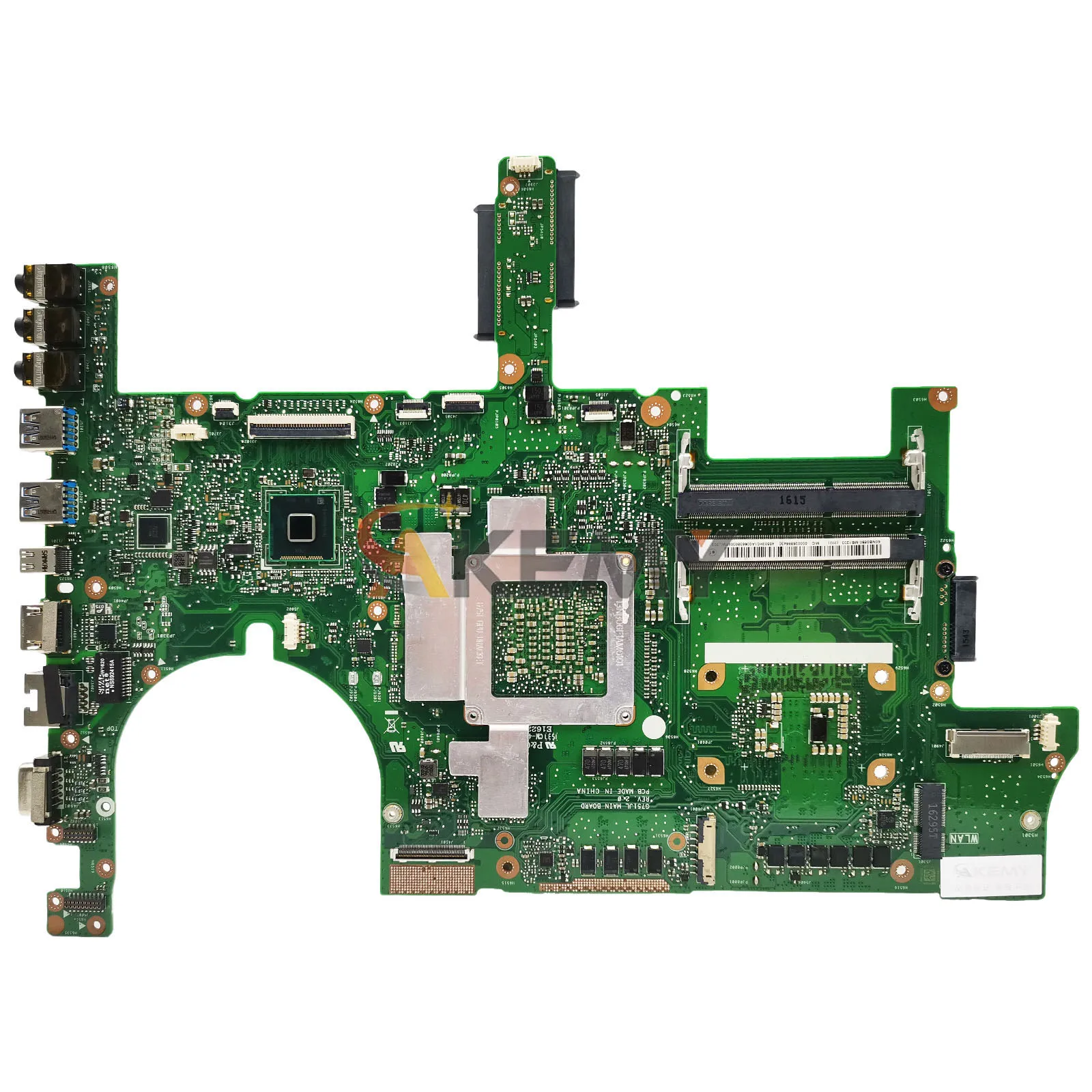 G751JL Laptop Motherboard For ASUS ROG G751JT G751JL G751JY G751JM Notebook Mainboard With i5 i7 CPU 100% tests OK fast ship