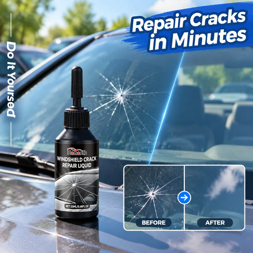 Quick Cure Windshield Crack Repair Fluid Tool Kit Invisible Restore Resin Windscreen Scratch Fix Liquid Glass Curing Glue DIY Car Accessories Auto Window Cleaner Maintenance Set