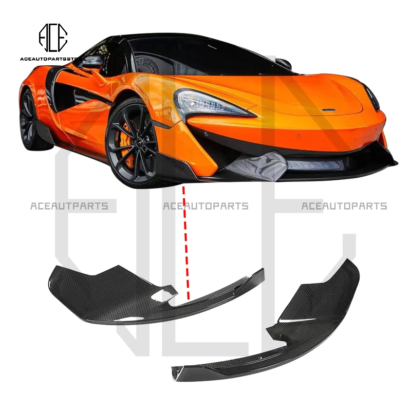 

For Mclaren 540C 570S 570GT 2015-2019 Car Front Bumper Splitters Dry Carbon Fiber Front Bumper Lip Chin Splitters Body Kit