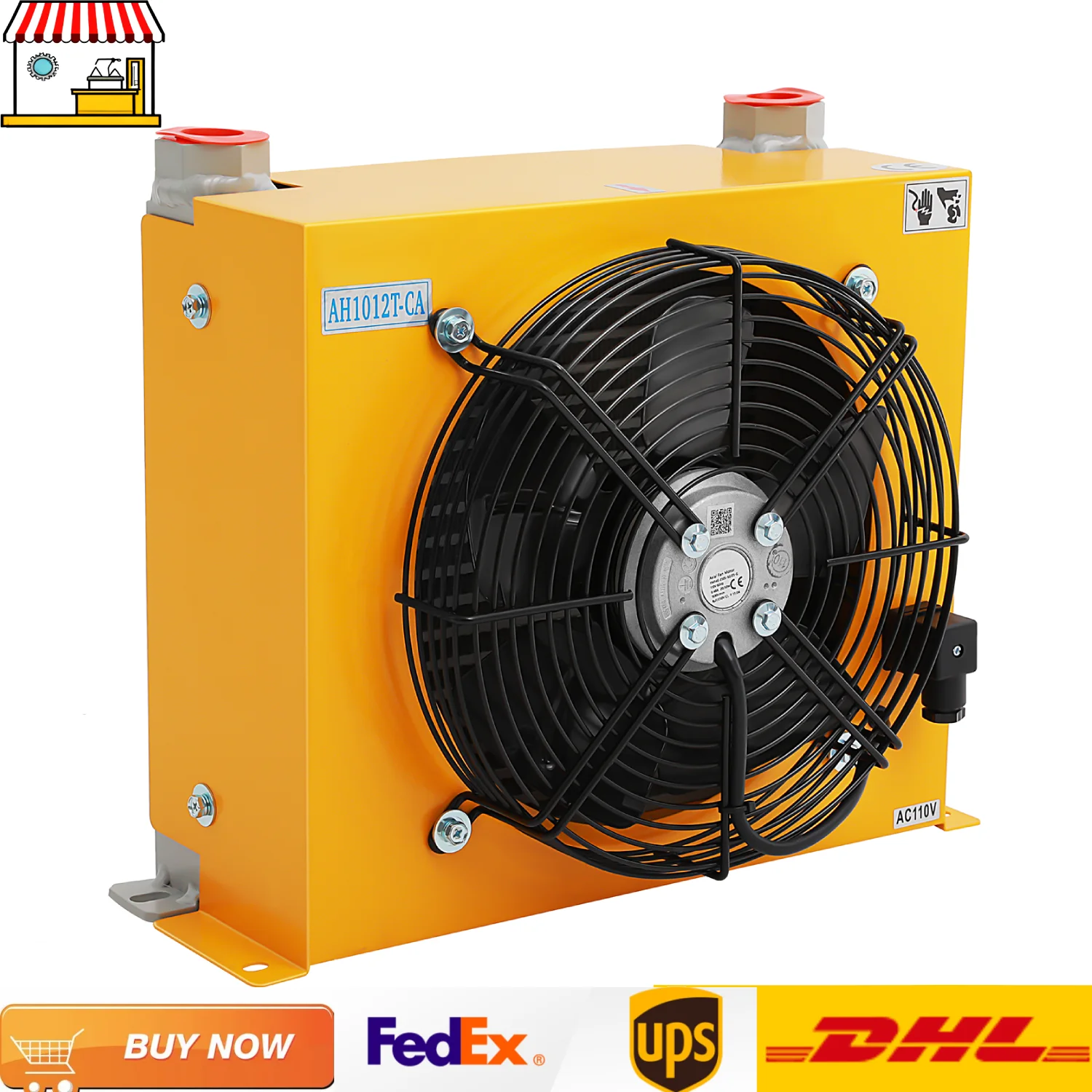 

Hydraulic Air Cooler| 26.42Gal/min 110V Fuel Tank Cooling Cooler| Aluminium Oil Radiator