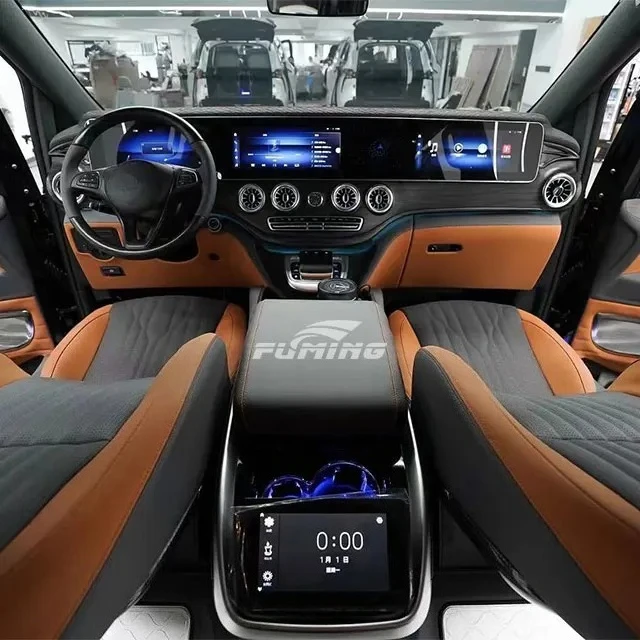 Suitable for 16-25  V-Class W447 Center Console Modified Armrest Box V300 V260 Refrigerator With Touch Screen Model