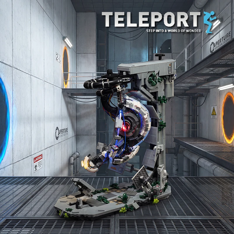

GLaDOS Portal 2 with LED Motor Building Blocks Decrypt Game Robot Aperture Lab Brick Model Kit Boy Toy Adults Kid Gift 1976PCS