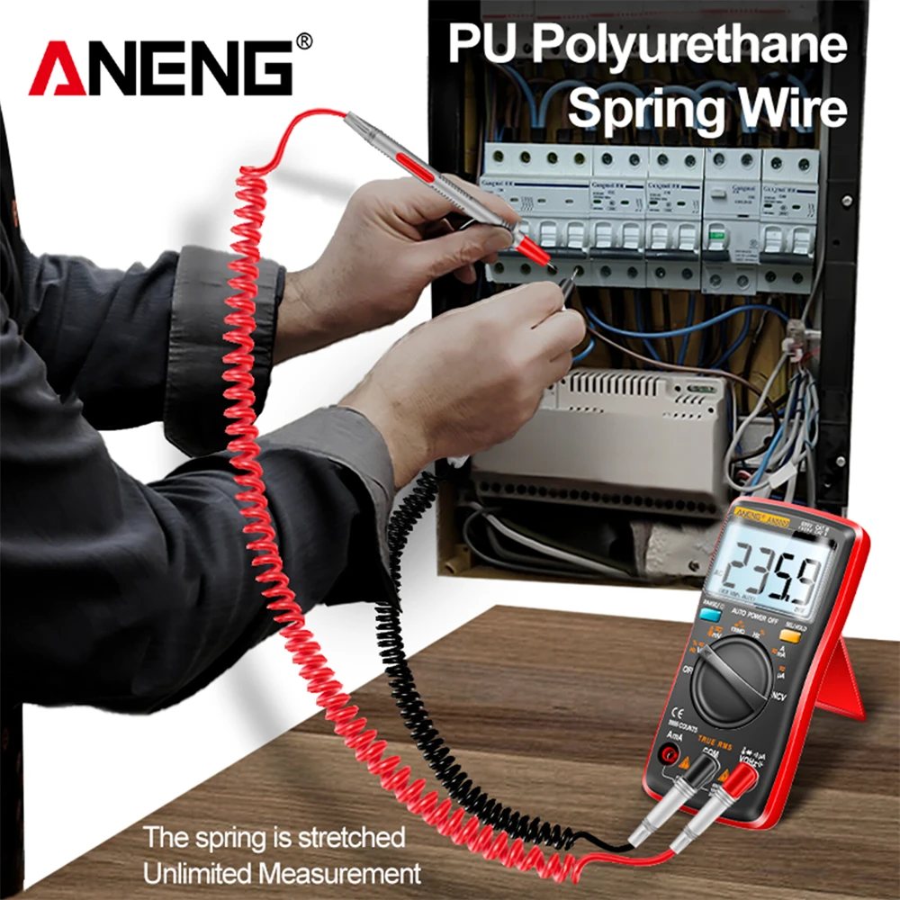 ANENG PT2009/2010 20A 1000V 테스터 리드 멀티미터 프로브 스프링 와이어 펜 케이블 전기 도구 디지털 멀티미터용 범용