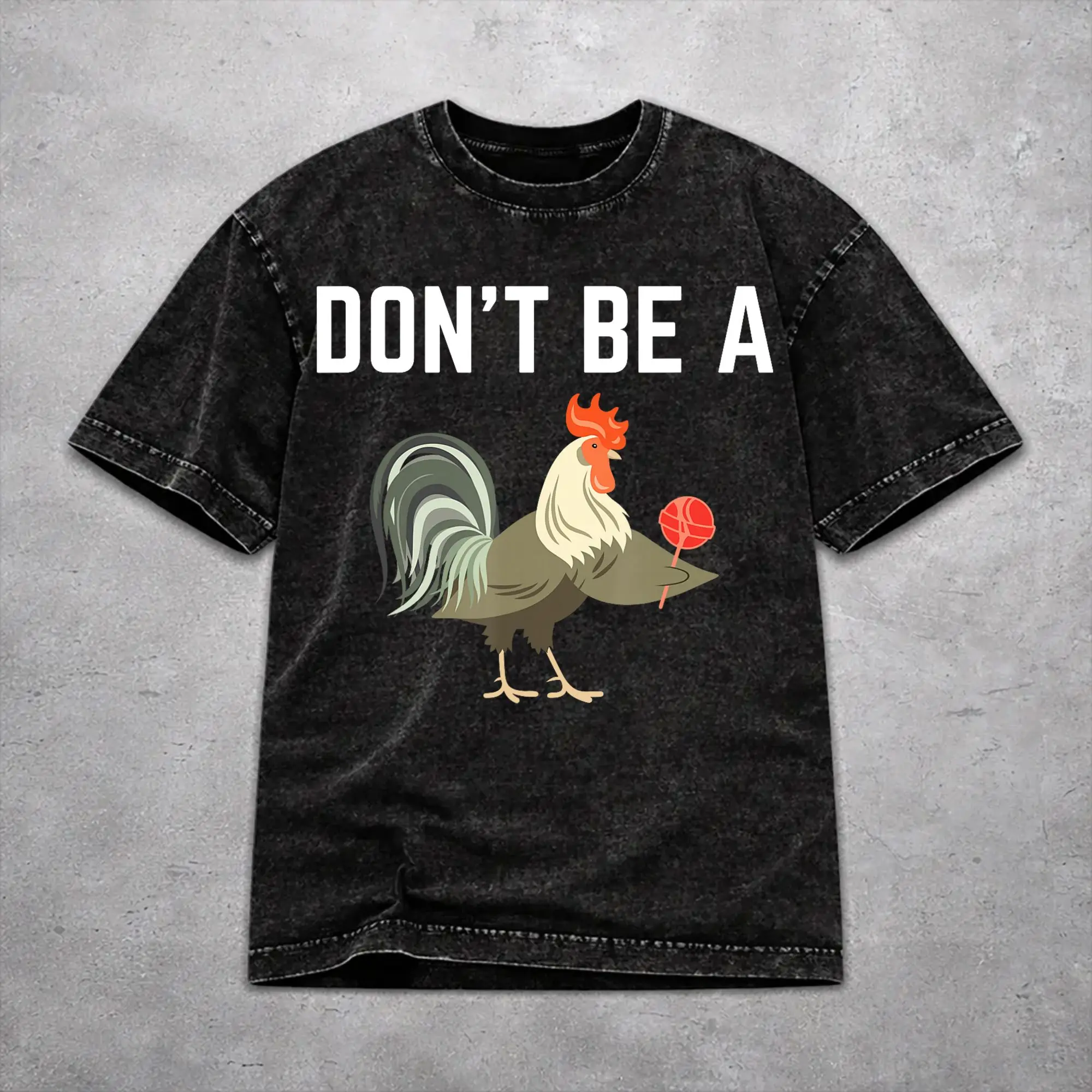 Hip Hop Don't Be A Sucker Funny Chicken Meme Merch T Shirt for Men Women  Cotton Washed Tee Shirt Clothes
