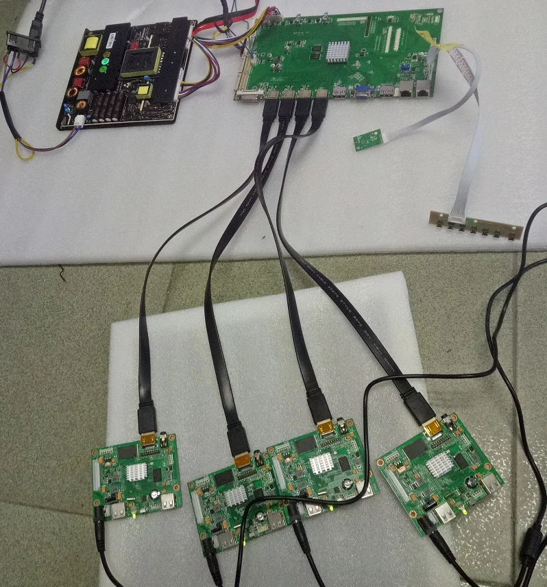 Smart 4K Driver Board For CCTV Splicing Monitoring LCD Screen Video Wall Support 4 Signal Input DP Loop