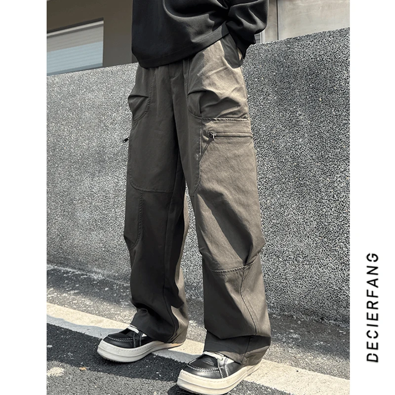 

Американские ретро лоскутные брюки для спецодежды, мужские повседневные брюки Thiened, элитные модные брендовые брюки Haome Knife, прямые брюки