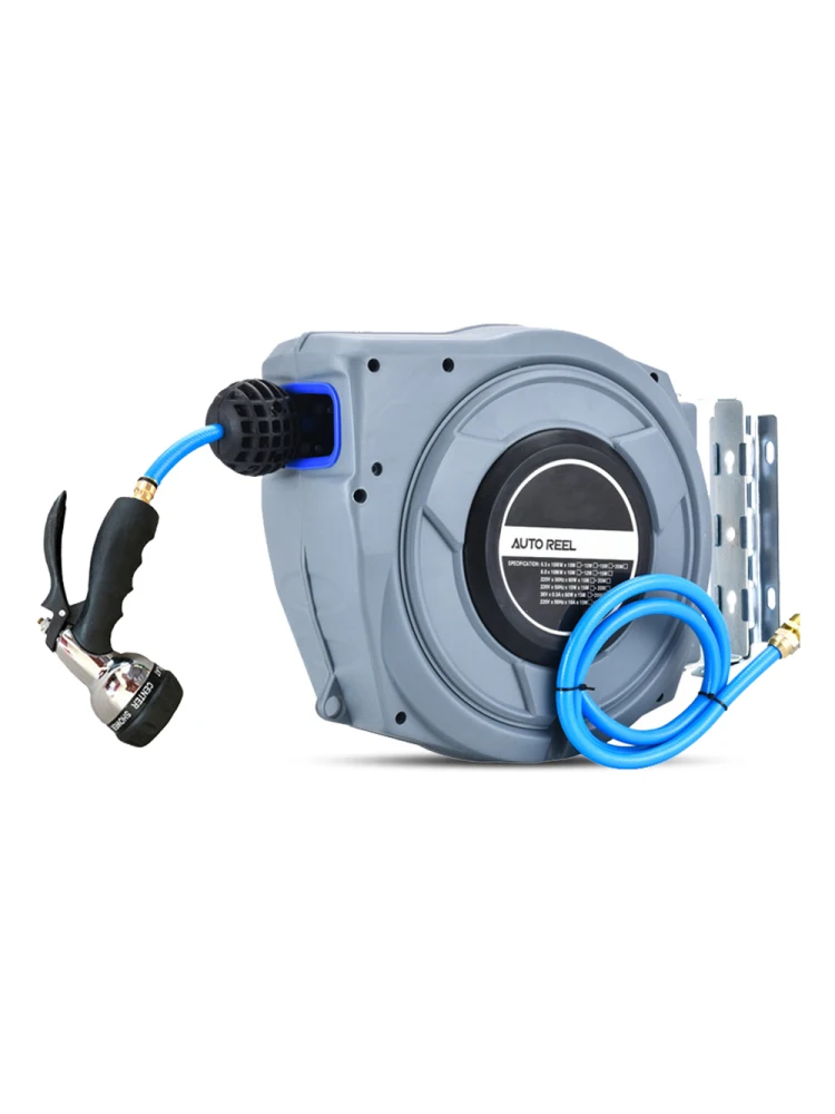 82ft Wall Mounted Hose Reel 180 Degrees Swivel Bracket Automatic Rewind Storage Hose Reel for Car Washing Retractable Hose Reel