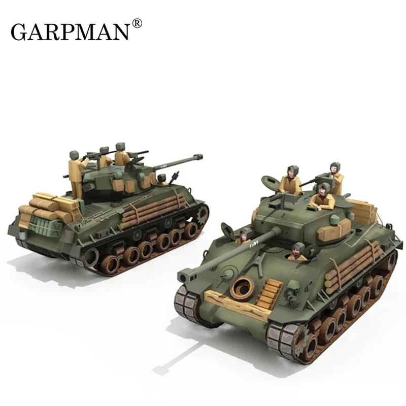 

1:30 Военная 3D бумажная модель танка Sherman M4A3E8