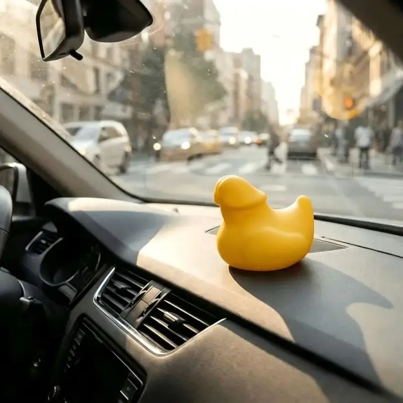 Funny Prank Mini Duck Figurine Novelty Gag Ornament For Car Interior Office Desk Display Hilarious Decoration For Friend Gift