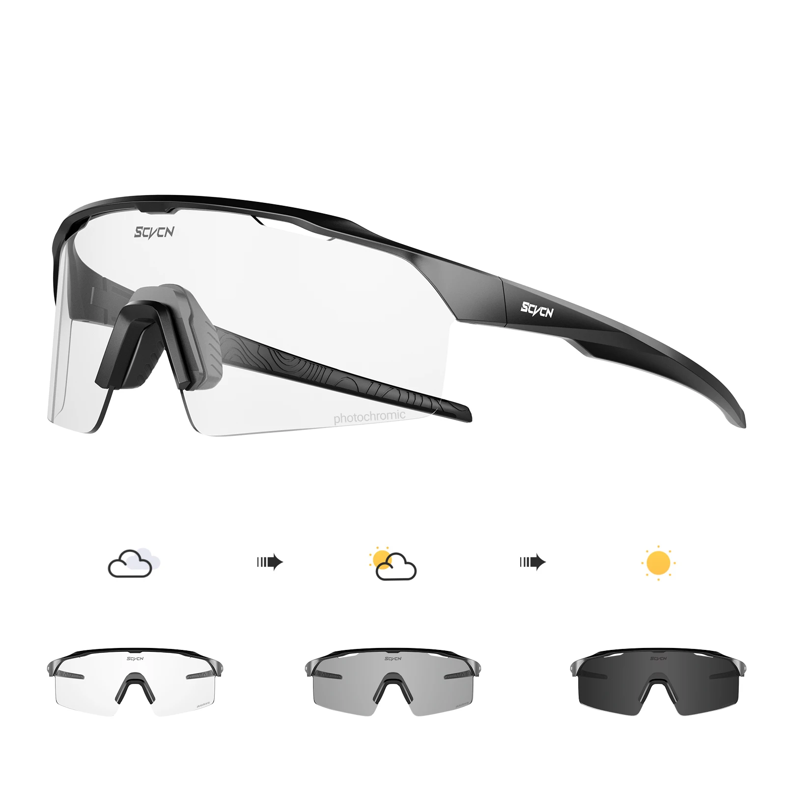 KAPVOE Photochromic Sports Sunglasses 8
