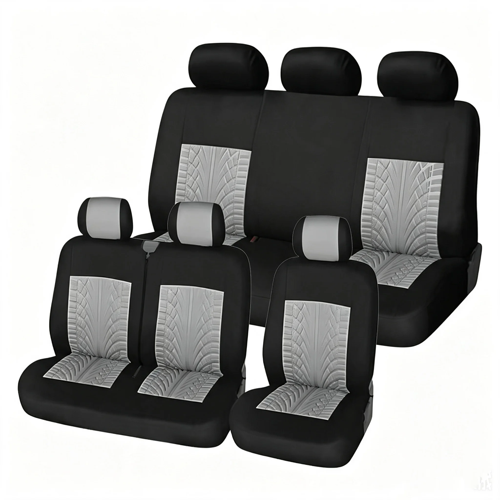 Car Seat Cover Front 2+1 Rear 3 Set Full Front Rear Seat Covers for Cars