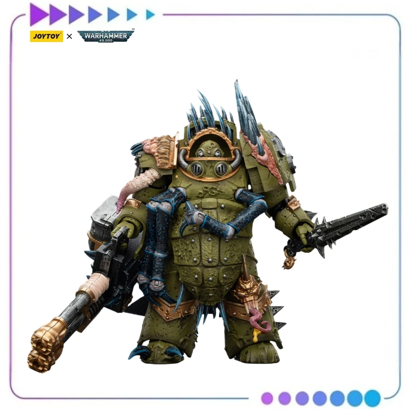 

【Original】JOYTOY 1/18 Warhammer 40K Death Guard Blightlord Terminator 1 with Reaper Autocannon and Bubotic Blades Action Toy