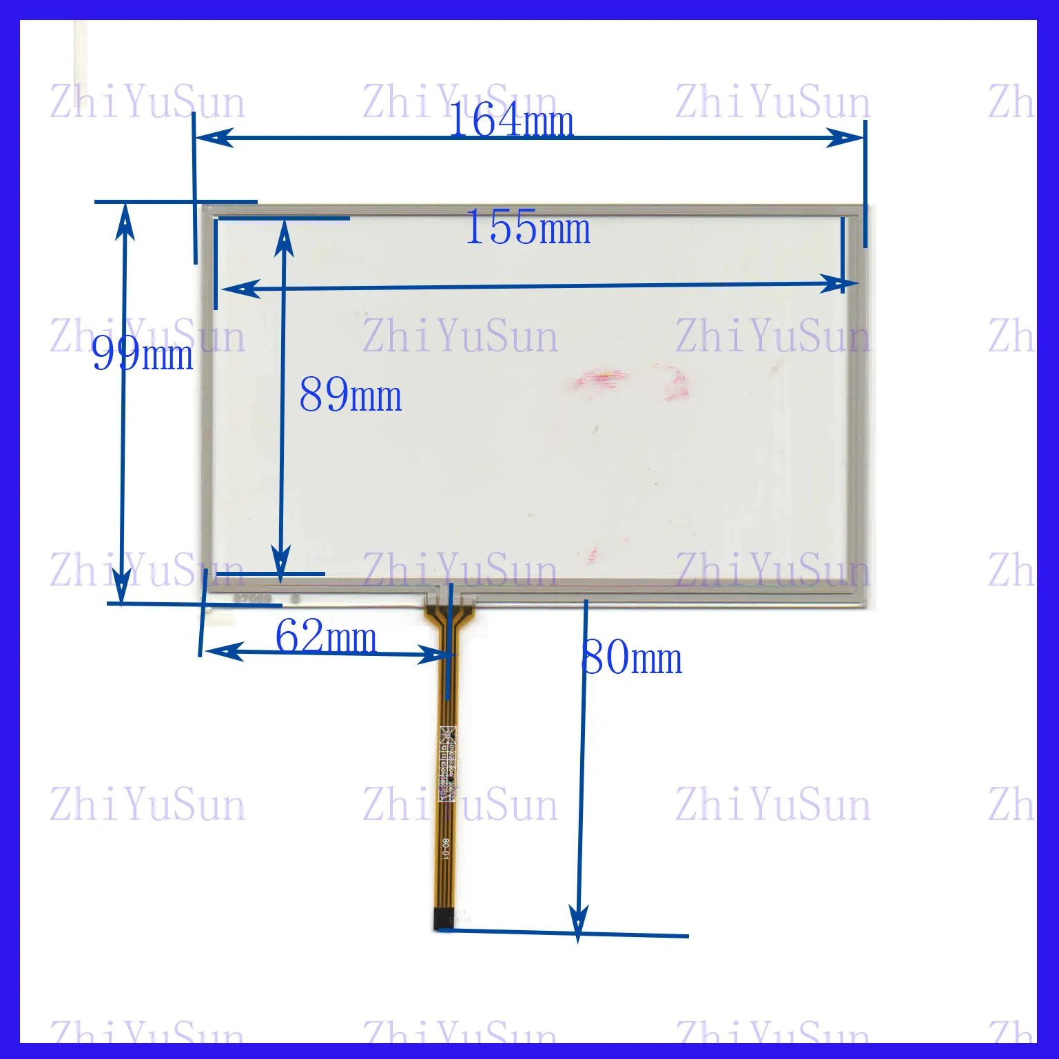 ZhiYuSun Wholesale The line front 62mm  164mm*99mm NEW 7inch 4 line For Car DVD touch screen panel 164*99 Sensor glass