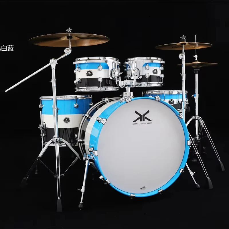 Black Blue White Colorful Lacquer Drum heads Durable Musical instrument acoustic drum set professional drum kit professional