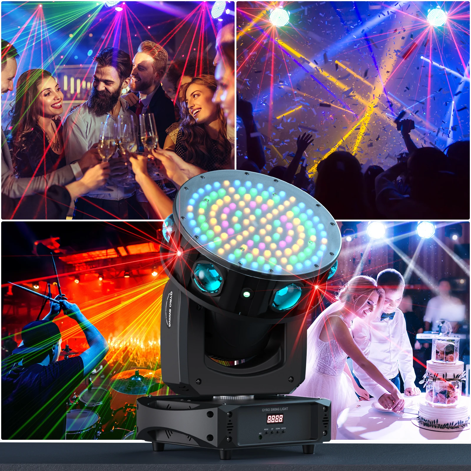 Imagem -02 - Yiflamefly-moving dj Head Luzes Led Disco Light Iluminação Comercial 15w em 150w Pcs