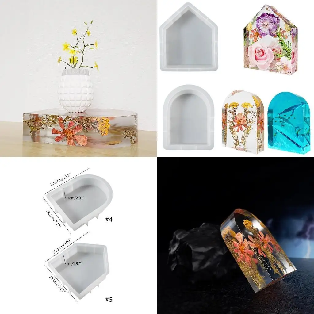 

J78F House Epoxy Casting Mold Diy for Flower Preservation Craft Making Home Decor