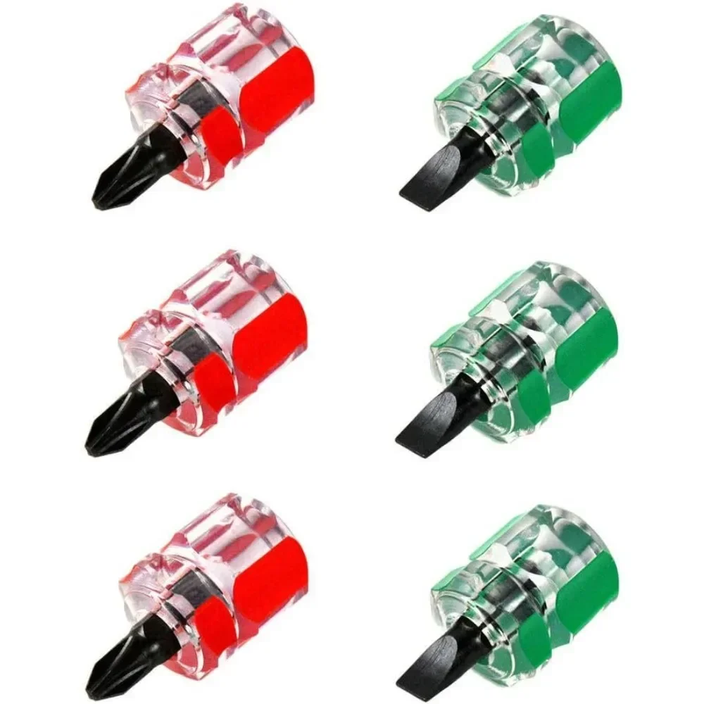 

6-Pieces Slotted Star-Head Micro Screwdriver Mini Short Screwdrivers, for Split Car Fender Repair