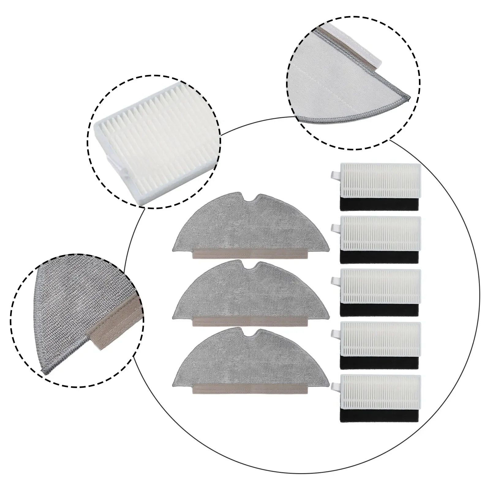 

Vacuum Cleaner Filters And Mop Cloths Replacement Kit For RoboVac L35 for Hybrid/L35 Vacuum Cleaner Accessories