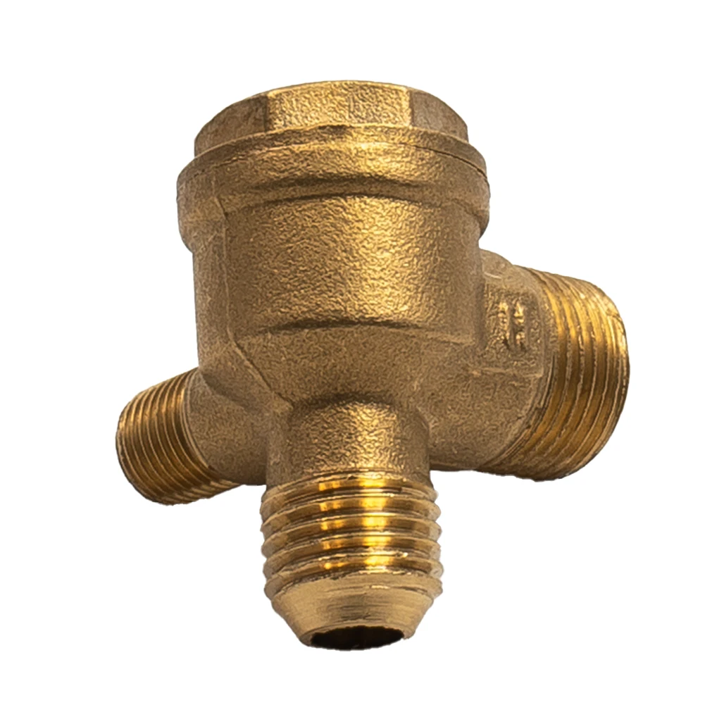 Stainless Steel Air Compressor Flexible Hose Kit 350mm with Brass Check Valve F14 Thread for Oil Compressor Replacement