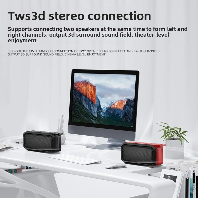 Waterproof Bluetooth Speaker Outdoor Portable Card Wireless TWS Lanyard Audio Outdoor Special