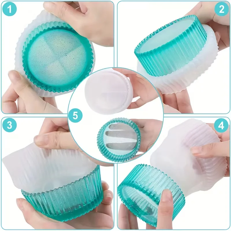 Forma silikonowa w kształcie wazonu w paski DIY Okrągła forma do odlewania Taca Pudełko na biżuterię Forma do żywicy gipsowej Pojemnik na świece Rękodzieło Dekoracja domu