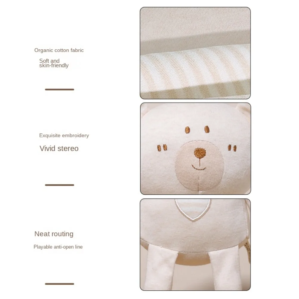 Urso de Conforto para Bebês, Brinquedo Calmante para o Sono, Montessori, Leve e Macio para Recém-Nascidos, Coelho de Conforto para o Sono