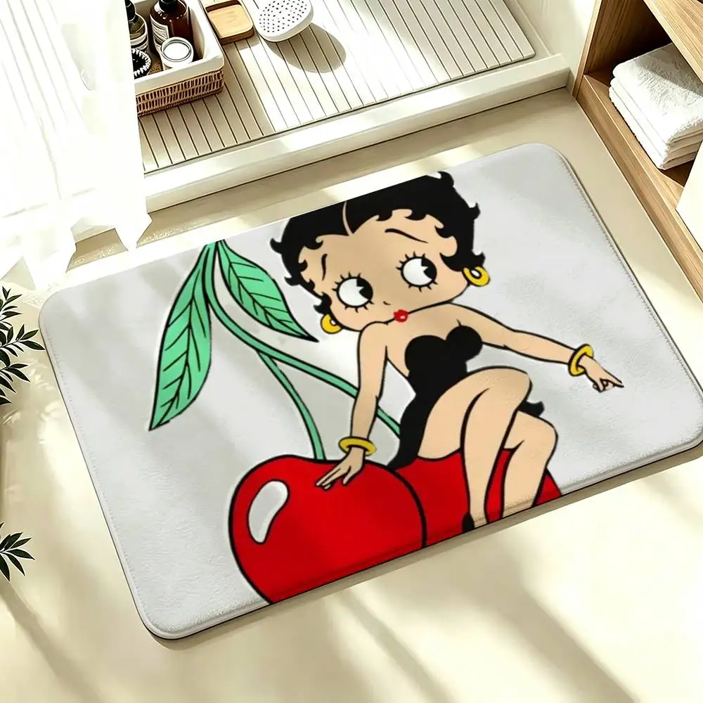 B-Betty Cute B-Boop Shower Room Absorbent Small Floor Mat Soft Comfortable Decorative Foot Mat