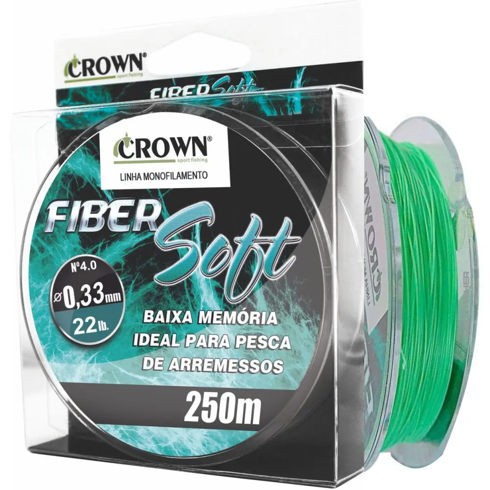 0,33mm 22 lbs 250m Crown Fiber Soft Green Line