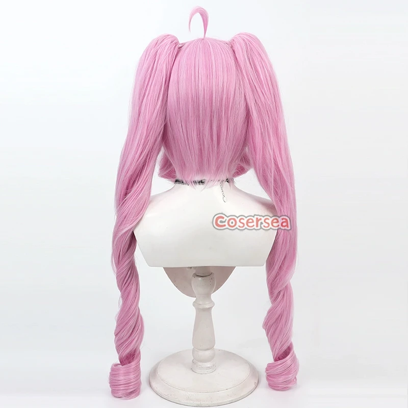 Cosersea Himari Aozora Cosplay Pruiken Himitsu geen AiPri Himari Aozora 80 cm Lange Roze Paardenstaart Pruik Synthetisch Haar Hittebestendige