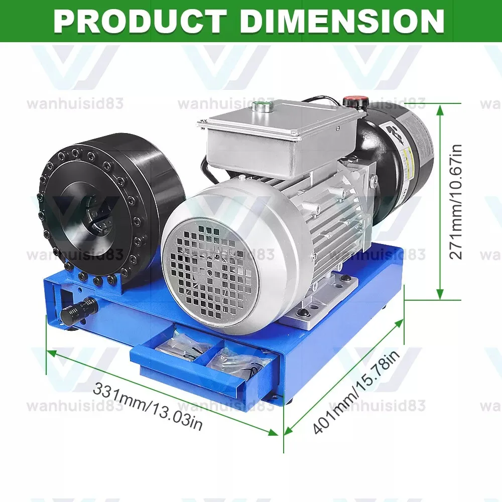 Electric Hydraulic Hose Crimping Machine Automatic Hose Crimper With 8 Set Dies