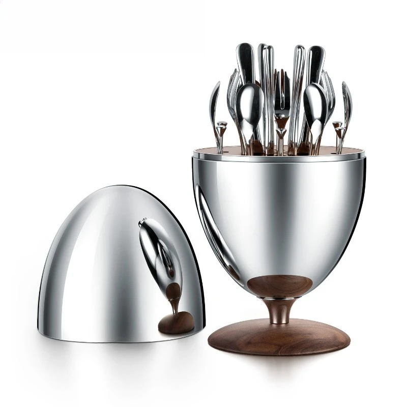 

New product light luxury party afternoon tea mood egg dessert knife fork spoon hotel tableware ornament gift